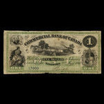 Canada, Commercial Bank of Canada, 1 dollar : 2 janvier 1860