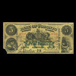 Canada, Bank of Toronto (The), 5 dollars : 1 juillet 1890