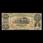 Canada, Provincial Bank of Canada (Stanstead), 2 dollars : 1 avril 1856