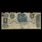 Canada, Central Bank of New Brunswick, 5 livres(anglaise) : 1 mai 1853