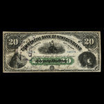 Canada, Commercial Bank of Newfoundland, 20 dollars : 3 janvier 1888