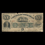 Canada, Union Bank of Newfoundland, 1 livre(anglaise) : 1 septembre 1877