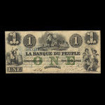 Canada, Banque du Peuple (People's Bank), 1 dollar : 2 mai 1870