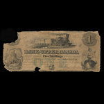 Canada, Bank of Upper Canada (York), 1 dollar : 2 janvier 1851