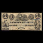 Canada, Banque du Peuple (People's Bank), 1 dollar : 1 septembre 1846