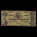 Canada, La Banque Nationale, 2 dollars : 28 avril 1860