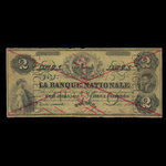 Canada, La Banque Nationale, 2 dollars : 25 mai 1860