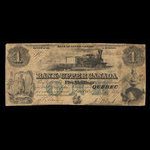 Canada, Bank of Upper Canada (York), 1 dollar : 12 août 1856