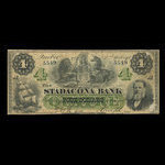 Canada, Stadacona Bank, 4 dollars : 2 avril 1874