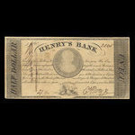 Canada, Henry's Bank, 1/2 dollar : 27 juin 1837