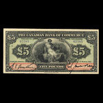 Jamaïque, Canadian Bank of Commerce, 5 livres(anglaise) : 1 mars 1921