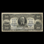 Canada, Molsons Bank, 10 dollars : 2 janvier 1912