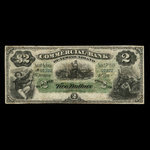 Canada, Commercial Bank of Newfoundland, 2 dollars : 3 janvier 1888