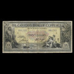 Canada, Canadian Bank of Commerce, 20 dollars : 2 janvier 1917