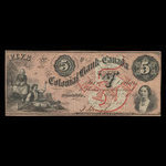 Canada, Colonial Bank of Canada, 5 dollars : 4 mai 1859