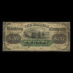 Canada, Halifax Banking Company, 20 dollars : 1 juillet 1871