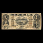 Canada, International Bank of Canada, 1 dollar : 15 septembre 1858