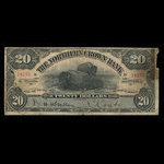 Canada, Northern Crown Bank, 20 dollars : 2 juillet 1908