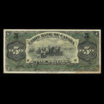 Canada, Union Bank of Canada (The), 5 dollars : 1 juillet 1912