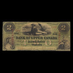 Canada, Bank of Upper Canada (York), 2 dollars : 2 juillet 1859