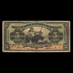 Barbade, Canadian Bank of Commerce, 5 dollars : 2 janvier 1922