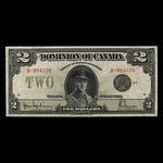 Canada, Dominion du Canada, 2 dollars : 23 juin 1923