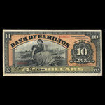 Canada, Bank of Hamilton, 10 dollars : 1 juin 1909