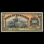 Canada, Bank of Hamilton, 10 dollars : 1 juin 1914