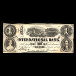 Canada, International Bank of Canada, 1 dollar : 15 septembre 1858