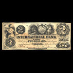 Canada, International Bank of Canada, 2 dollars : 15 septembre 1858