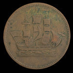 Canada, inconnu, 1/2 penny : 1835