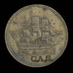 Canada, inconnu, 1/2 penny : 1835