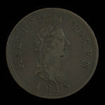 Canada, inconnu, 1/2 penny : 1815