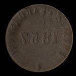 Canada, George Davies, 1/2 penny : 1857