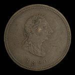 Canada, inconnu, 1/2 penny : 1820