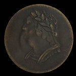 Canada, inconnu, 1/2 penny : 1820