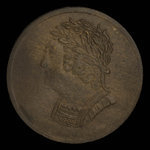 Canada, inconnu, 1/2 penny : 1820