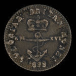 Grande-Bretagne, George IV, 1/16 dollar : 1822