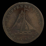 Canada, inconnu, 1/2 penny : 1820