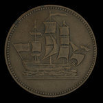 Canada, inconnu, 1/2 penny : 1835