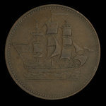 Canada, inconnu, 1/2 penny : 1835