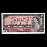 Canada, Banque du Canada, 2 dollars : 1954