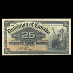 Canada, Dominion du Canada, 25 cents : 2 janvier 1900