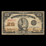 Canada, Dominion du Canada, 25 cents : 2 juillet 1923