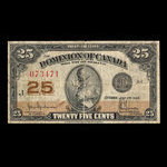 Canada, Dominion du Canada, 25 cents : 2 juillet 1923