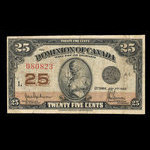 Canada, Dominion du Canada, 25 cents : 2 juillet 1923