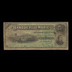 Canada, Banque Ville-Marie, 5 dollars : 2 janvier 1889