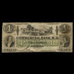 Canada, Commercial Bank of the Midland District, 4 dollars : 2 mai 1854