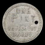 Canada, Agincourt Dairy, 1 chopine de lait : 1895