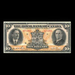 Canada, Banque Royale du Canada, 10 dollars : 3 janvier 1927